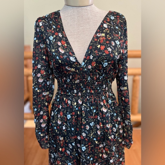 Anthropologie Floral Long Sleeve Maxi Dress - Picture 1 of 9